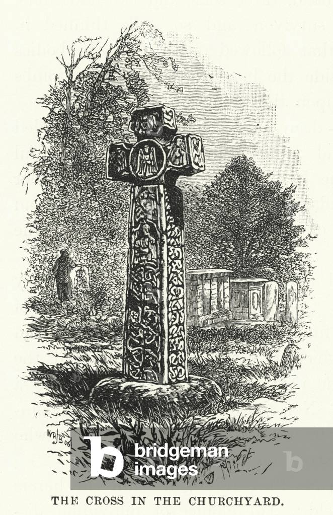 The Cross in the churchyard (engraving)