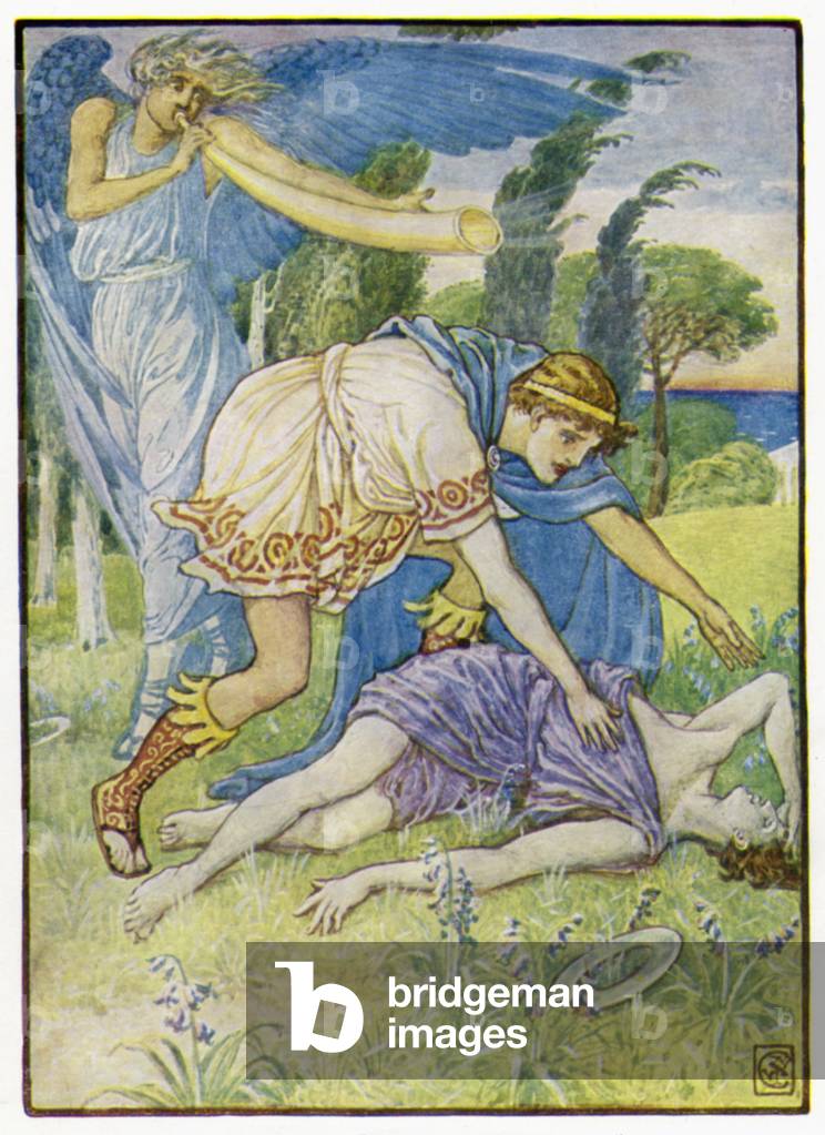 The Wind-god sent a gust from the south (colour litho)