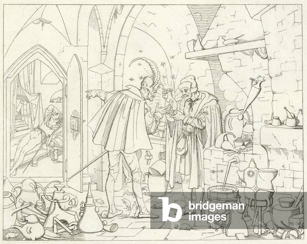 Illustration for Goethe's Faust (engraving)