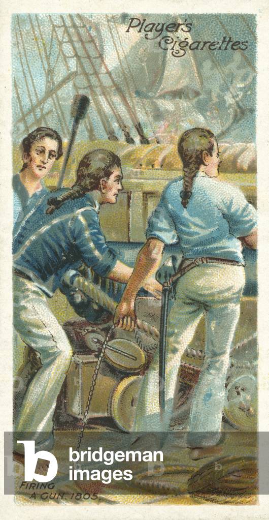 Firing a gun, 1805 (chromolitho)