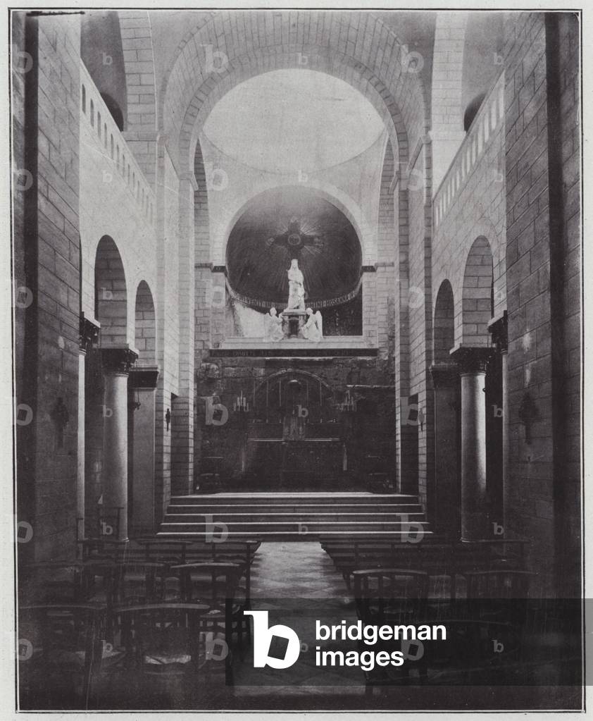 Jerusalem, Chapel of the Ecce Homo (b/w photo)