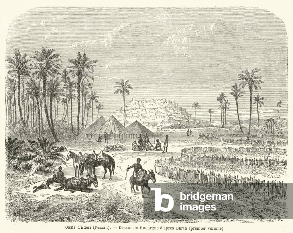 Oasis d'Ederi, Fezzan (engraving)