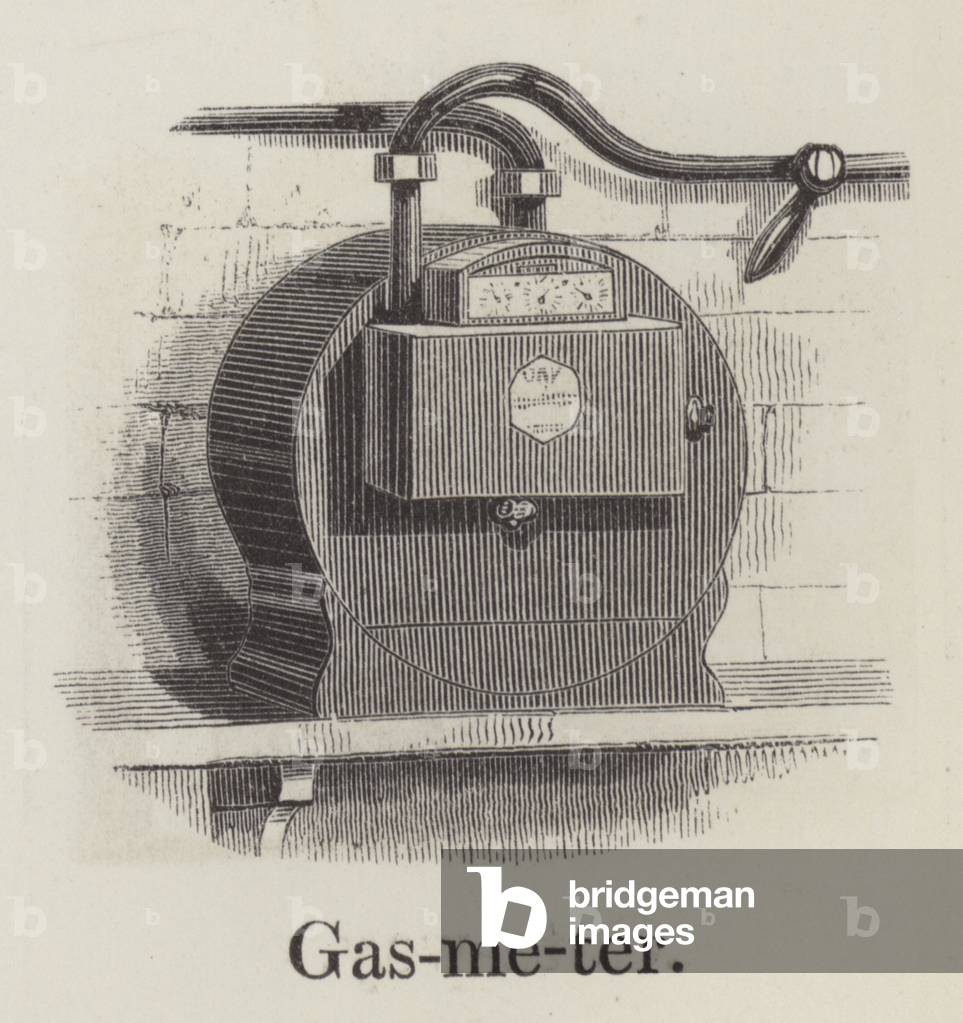 Gas meter (engraving)