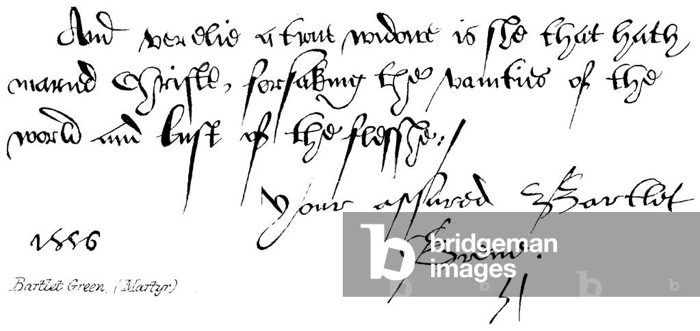 Bartlet Green, (Martyr) (engraving)