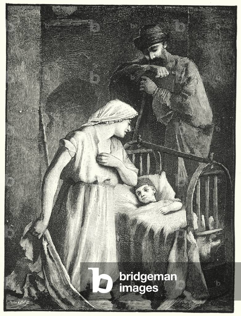 A Jewish mother and child (litho)