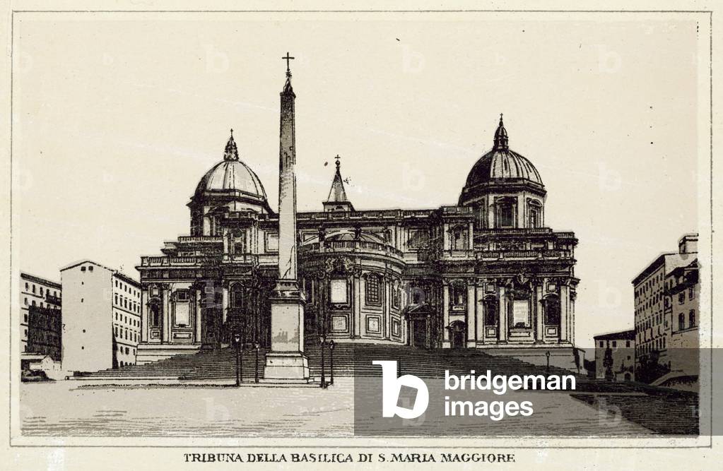 Roma: Tribuna Della Basilica Di S Maria Maggiore (litho)