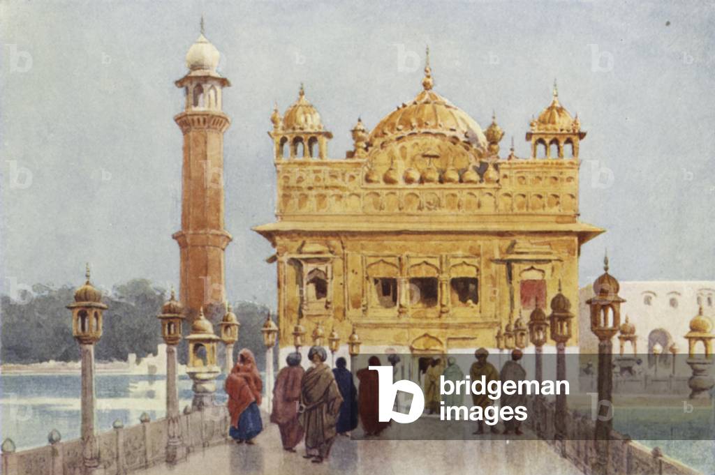 The Golden Temple, Amritzar (colour litho)