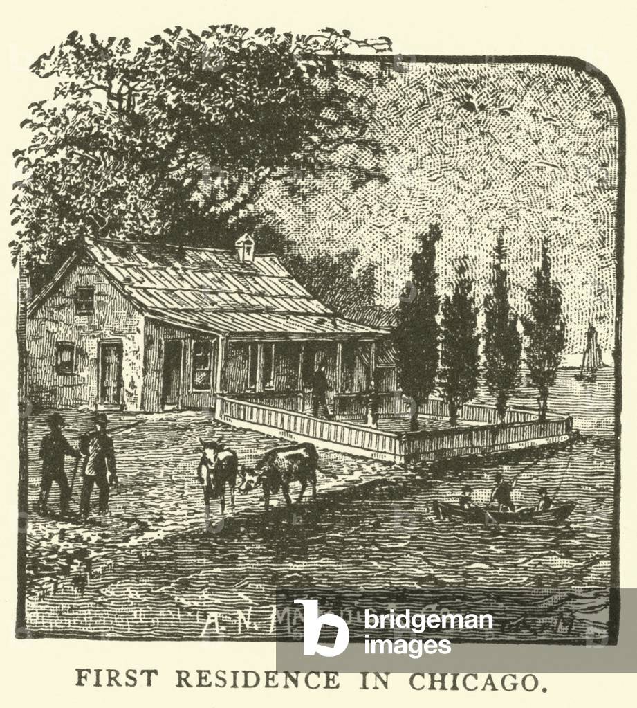 First residence in Chicago (engraving)
