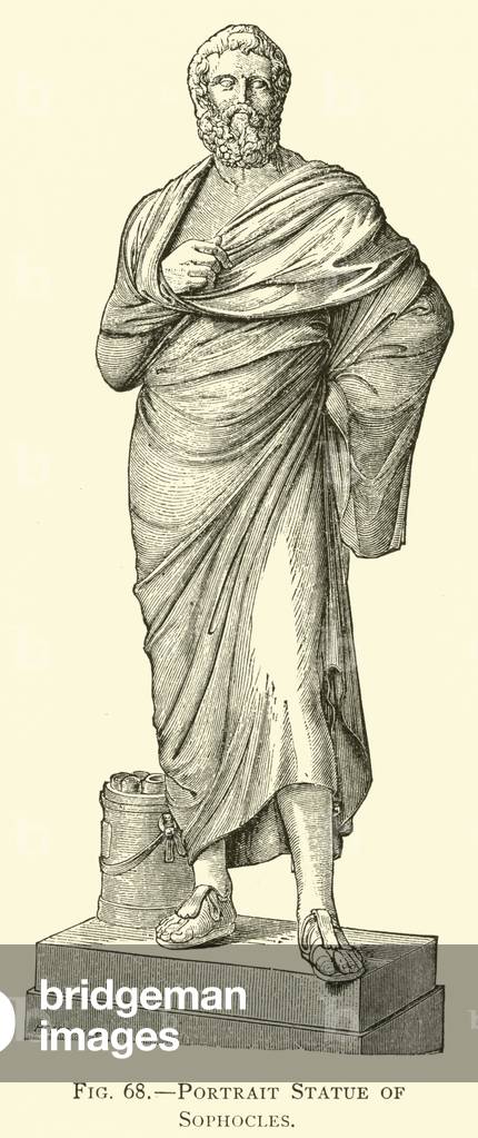 Portrait Statue of Sophocles (engraving)