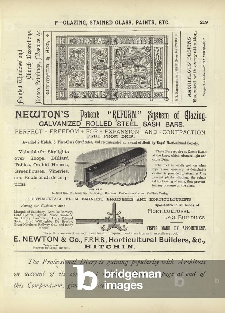 Page from The Architect's, Surveyor's and Engineer's Compendium 1892 (engraving)