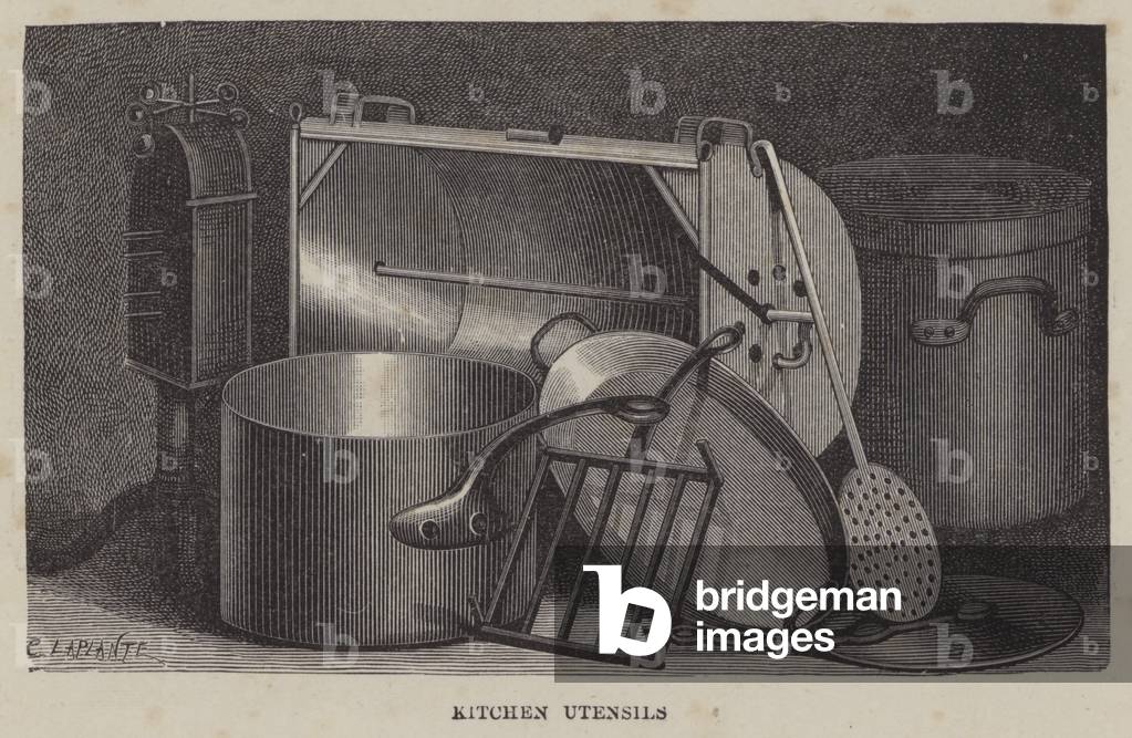 Kitchen Utensils (engraving)