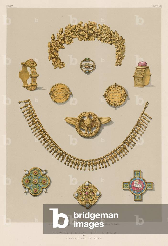 Jewellery in Gold by Castellani of Rome (chromolitho)