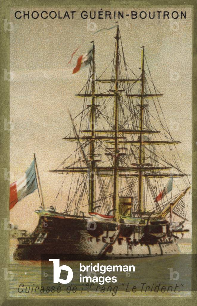 French ironclad Trident (chromolitho)