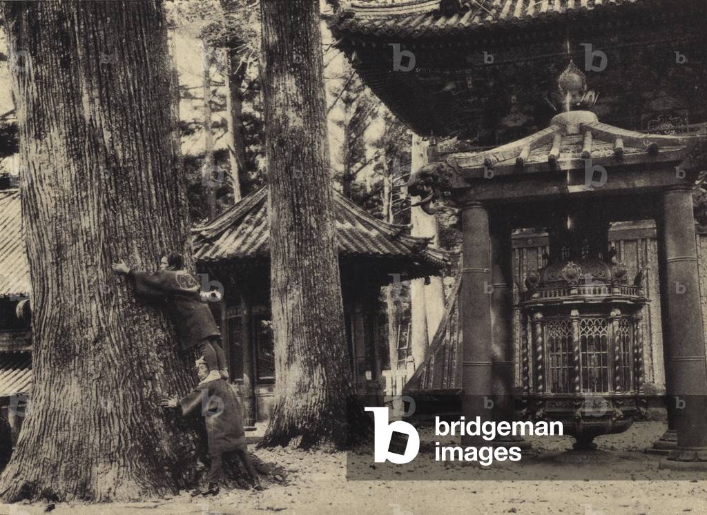 Toshogu, Nikko, Revolving Lantern (b/w photo)