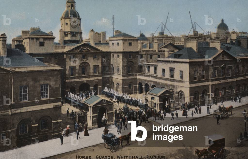Horse Guards, Whitehall, London (coloured photo)