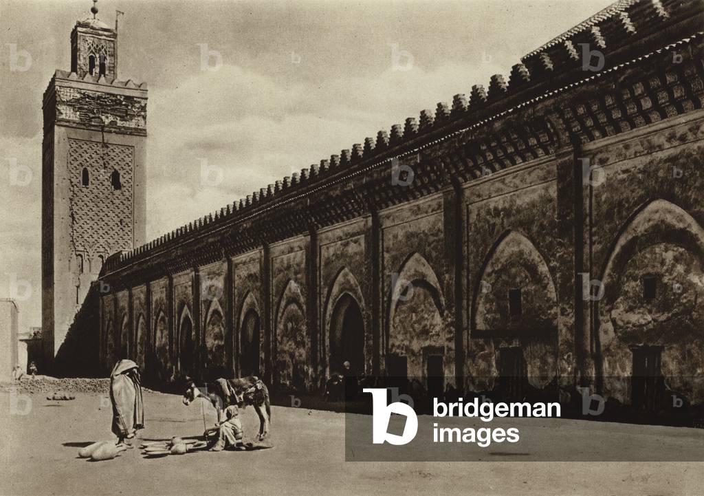 Marrakech, Kasbah Mosque (b/w photo)