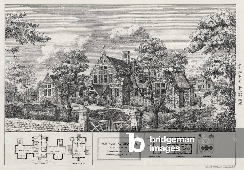 New Hospital, Grantham, Lincolnshire (engraving)