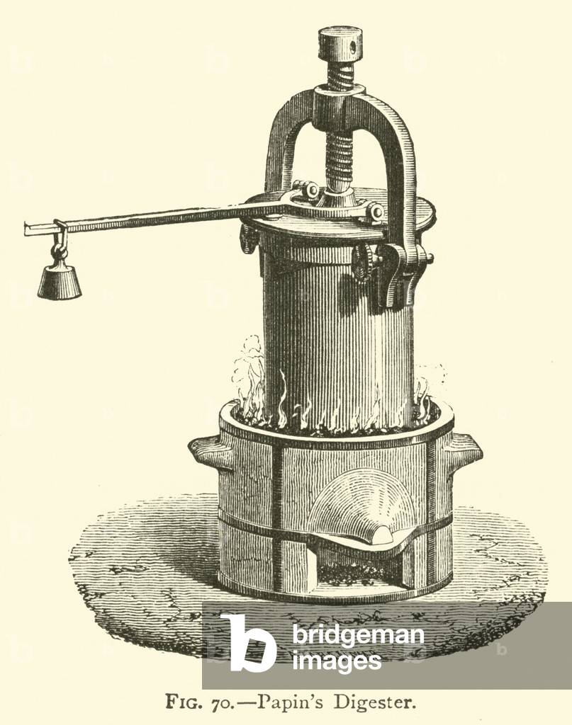 Papin's Digester (engraving)
