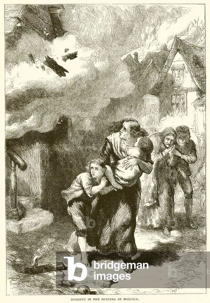 Incident in the burning of Norfolk (engraving)