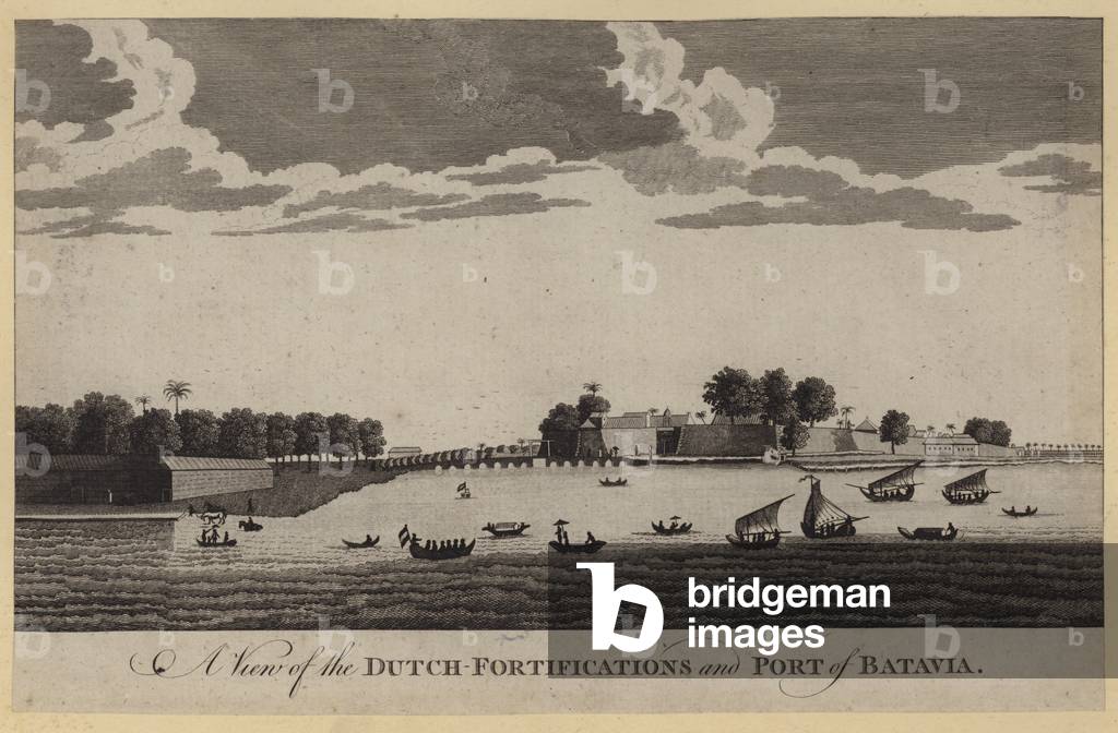 A View of the Dutch-Fortifications and Port of Batavia (engraving)