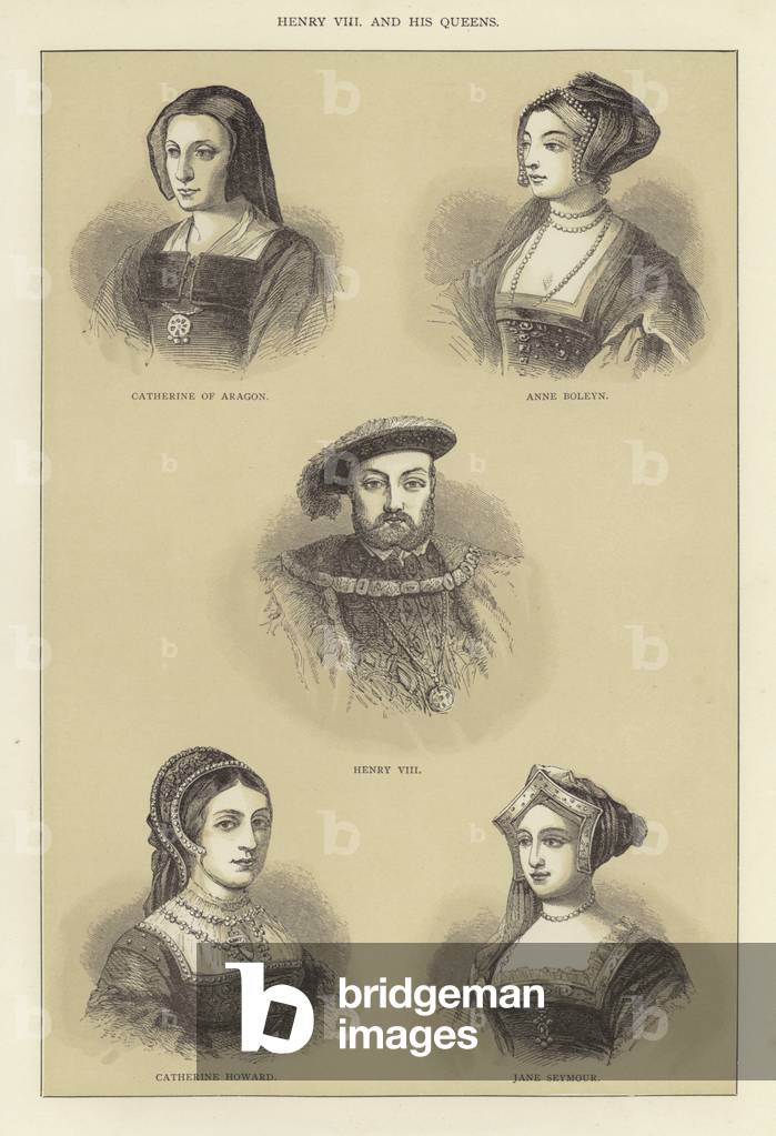 Henry VIII and his Queens (engraving)