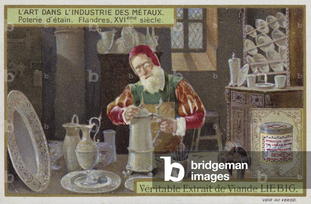Tin pottery, Flanders, 16th Century (chromolitho)