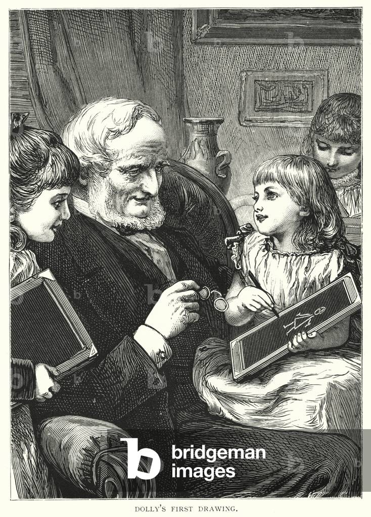 Dolly's first drawing (engraving)