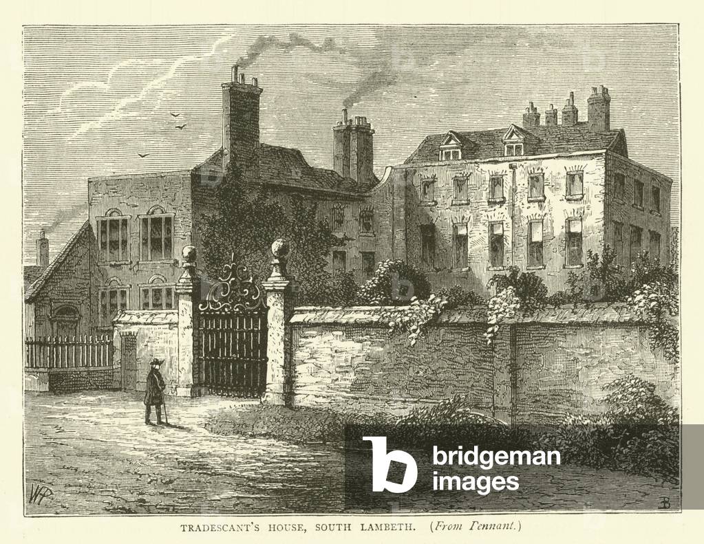 Tradescant's House, South Lambeth, from Pennant (engraving)