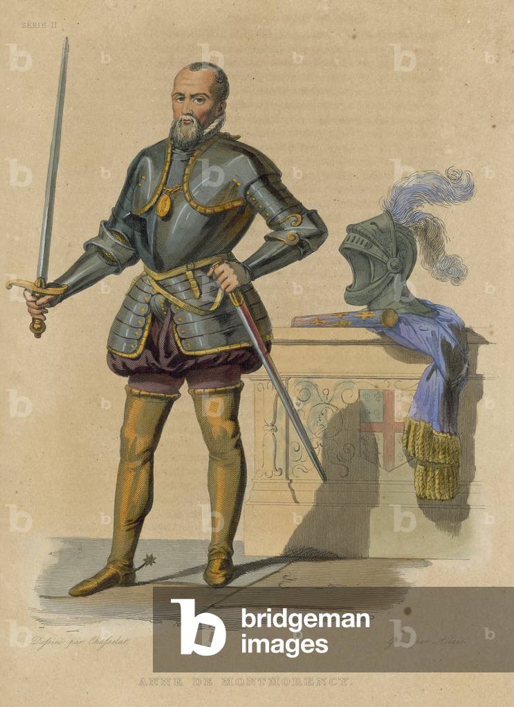 Anne de Montmorency (coloured engraving)