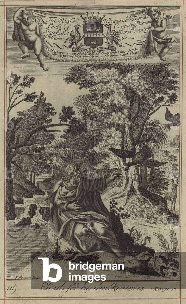 Elijah fed by the Ravens (engraving)