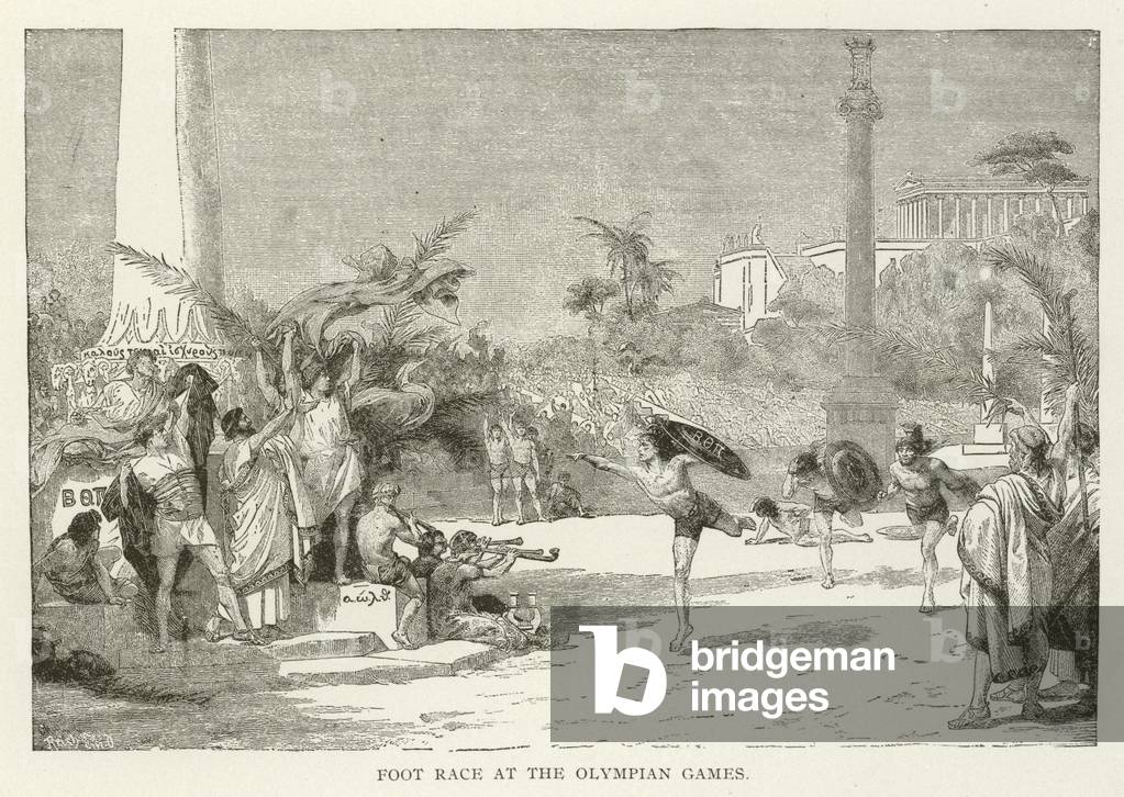 Foot Race at the Olympian Games (engraving)