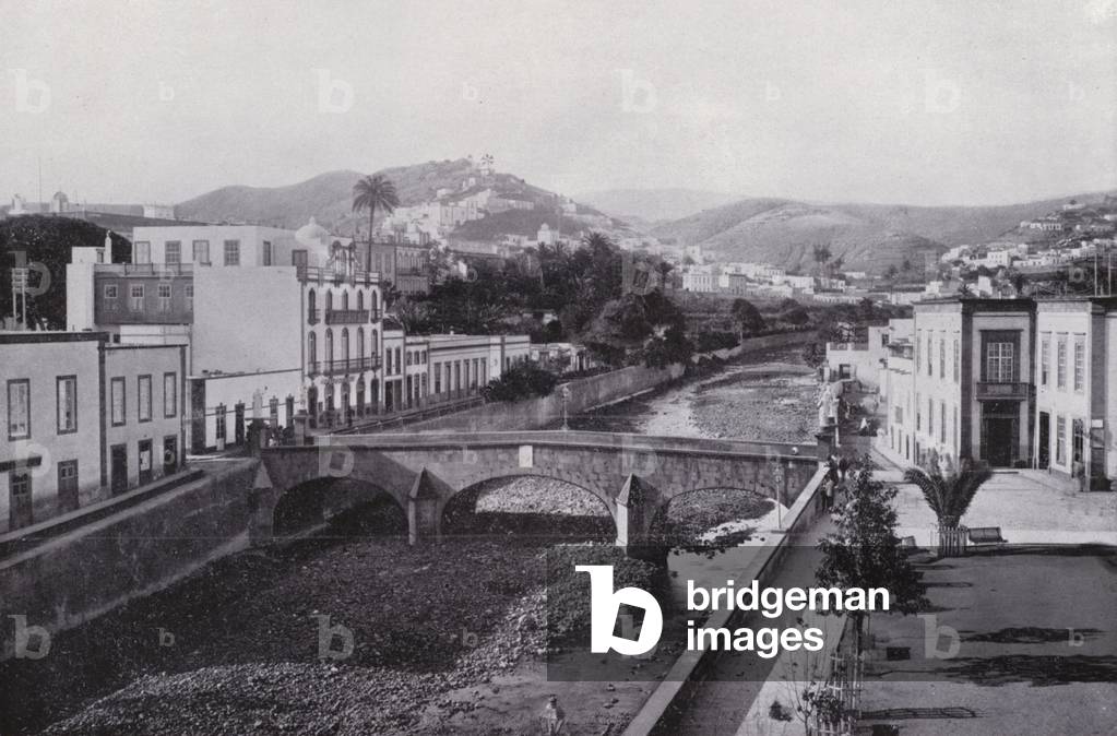 Barranco of Las Palmas (b/w photo)