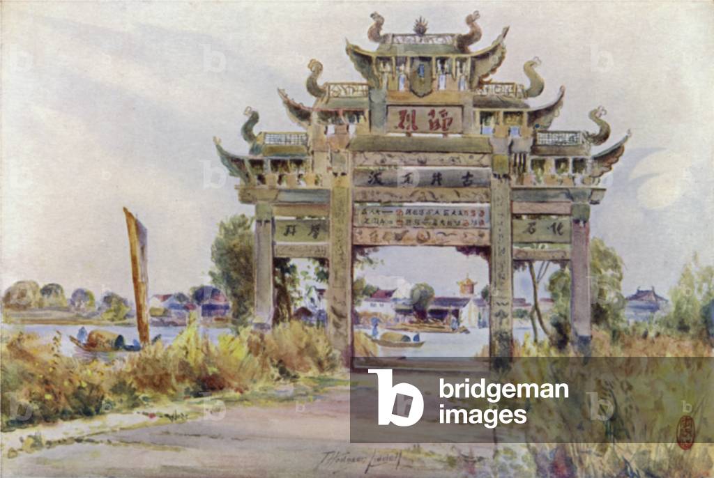 Bing-Oo, a Widow's Monument (colour litho)