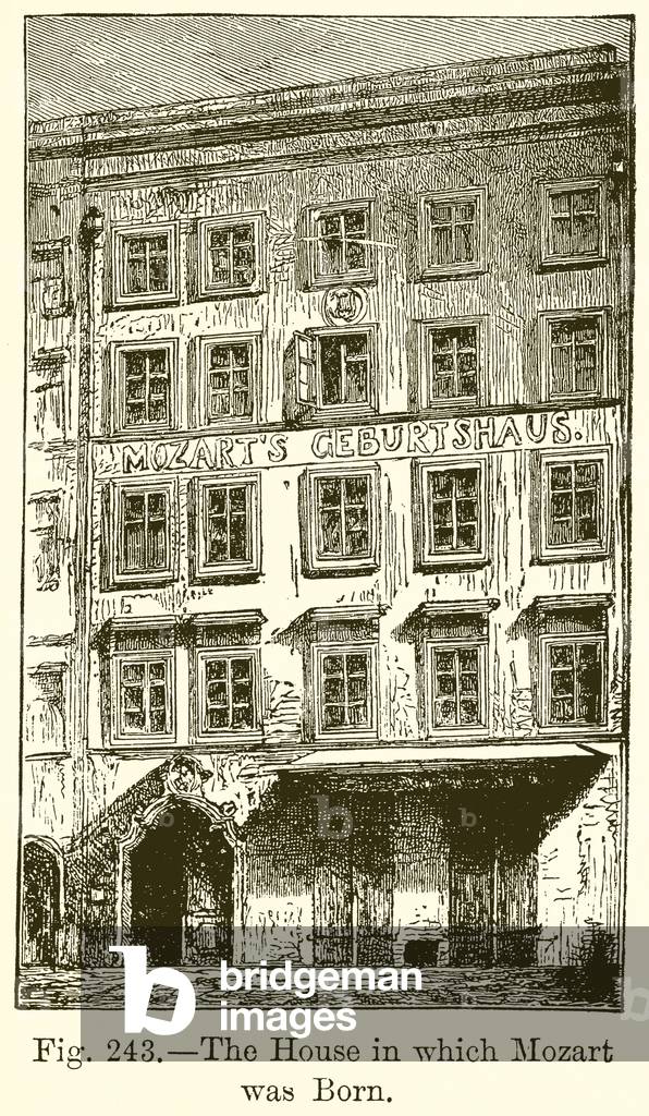 The House in which Mozart was Born (engraving)
