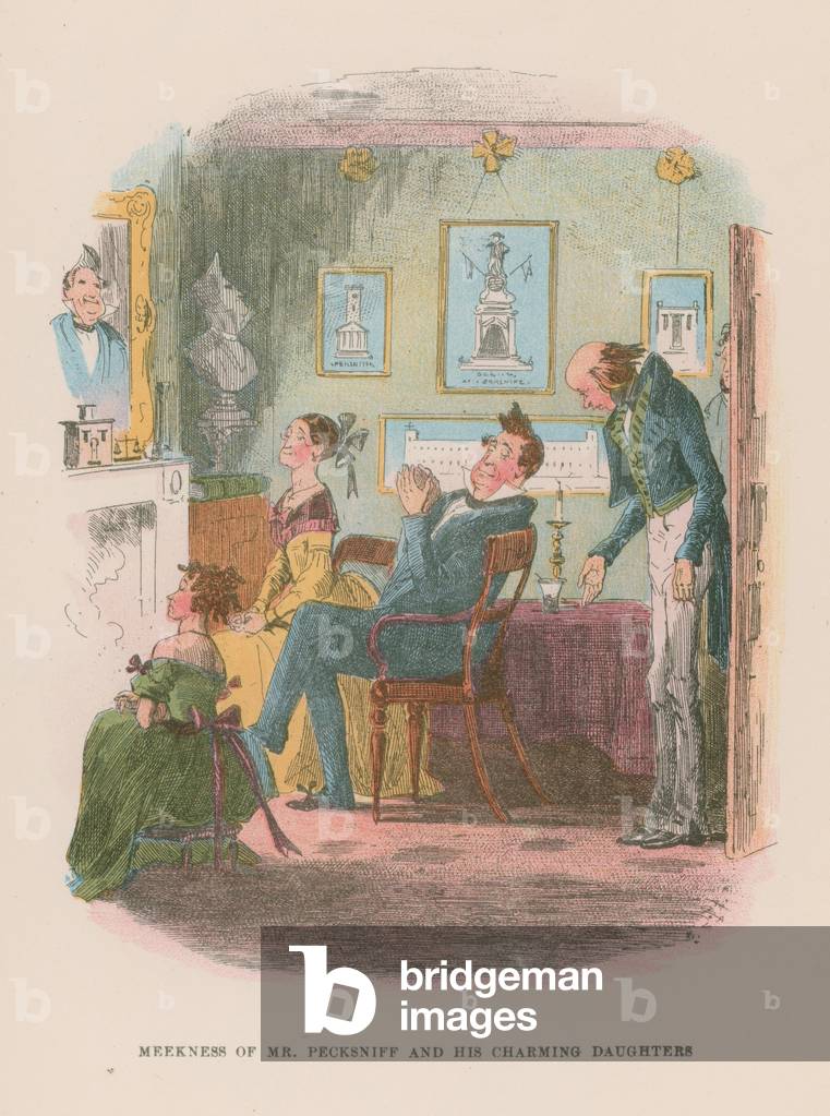 Illustration for Martin Chuzzlewit (colour litho)