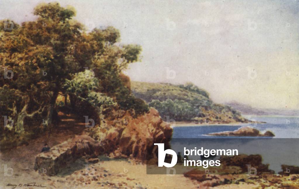 Belcroute Bay, Jersey (colour litho)