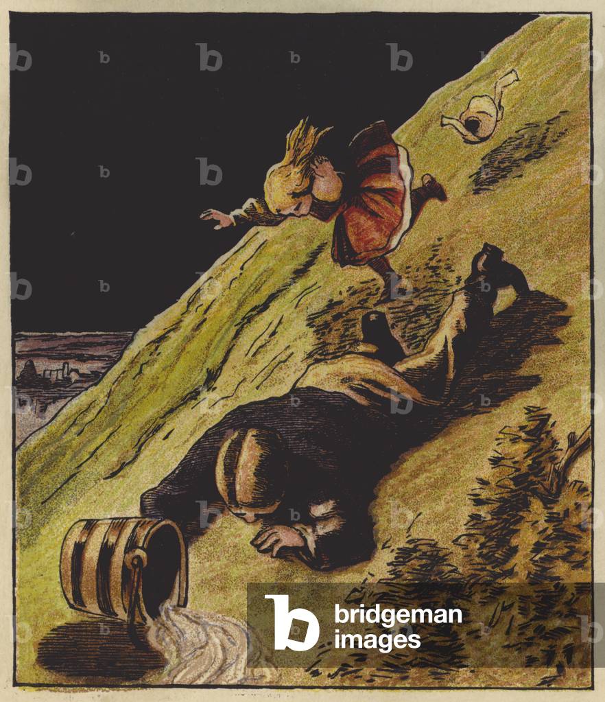 Jack and Jill went up the Hill (colour litho)