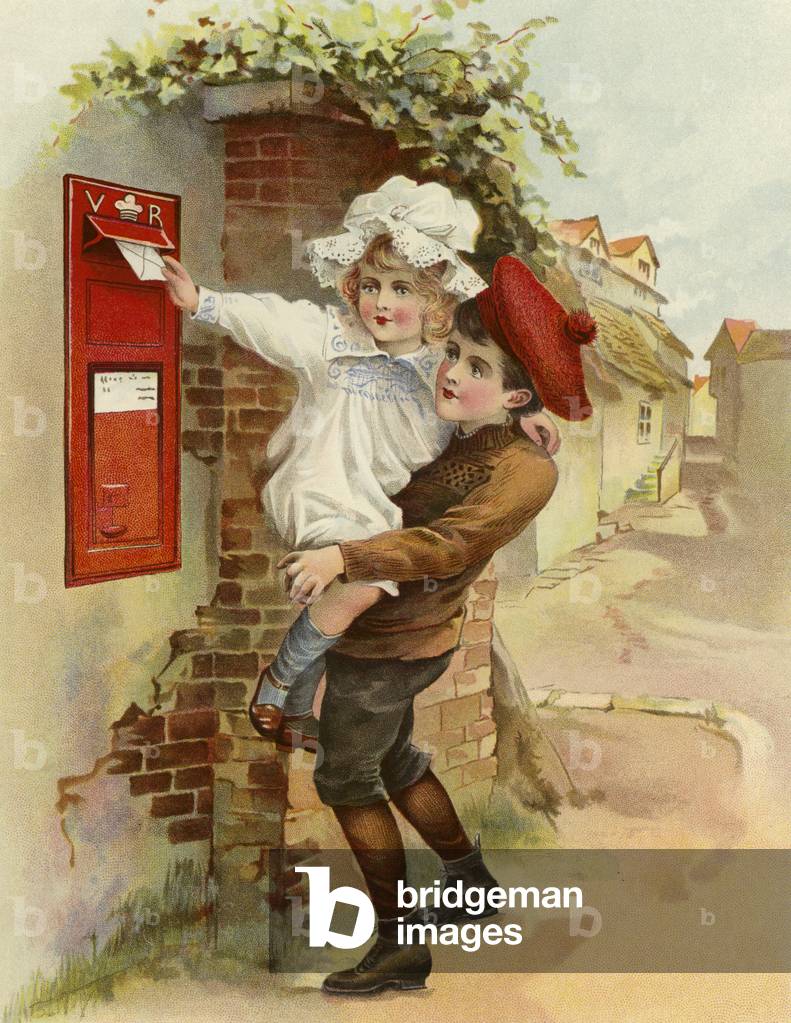 The Village Letter-Box (colour litho)