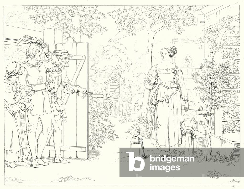 Illustration for Schiller's Lied von der Glocke, or The Song Of The Bell (engraving)