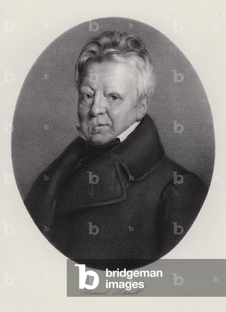 Samuel Ludwig Schnell, Swiss lawyer (engraving)