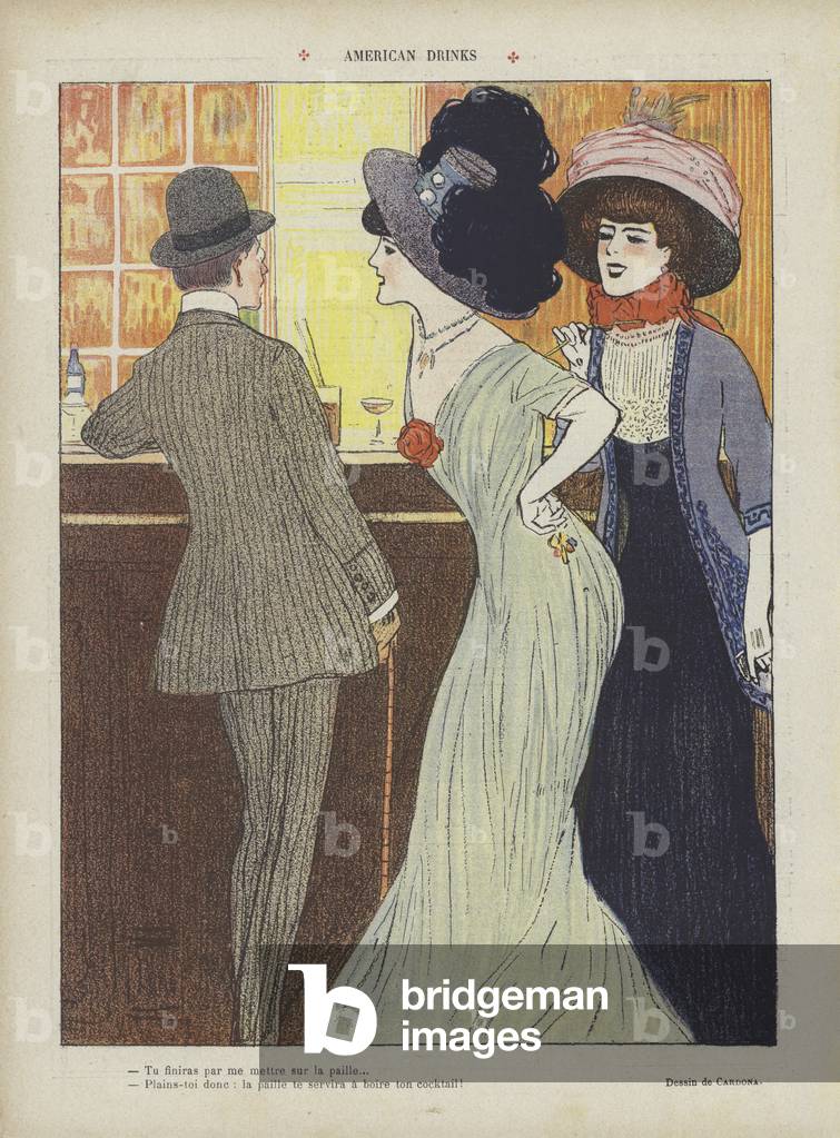 Illustration for Le Rire (colour litho)