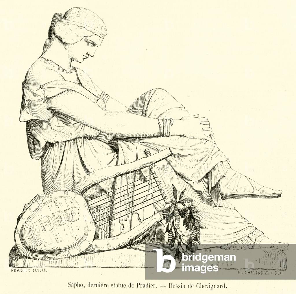 Sapho, derniere statue de Pradier (engraving)