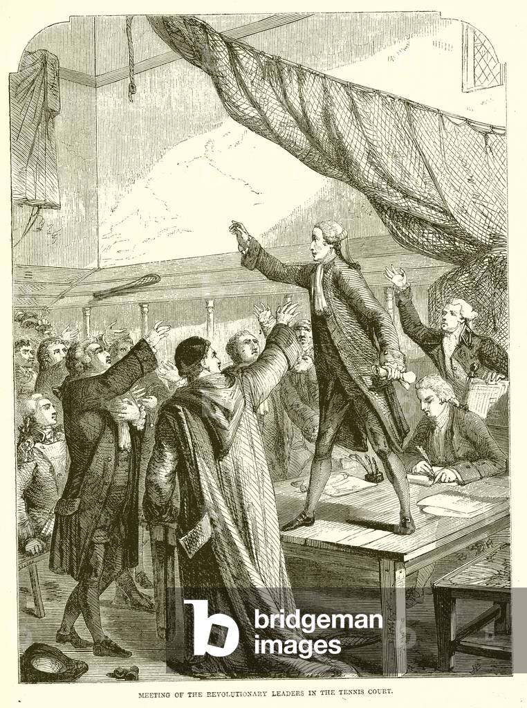 Meeting of the Revolutionary Leaders in the Tennis Court (engraving)
