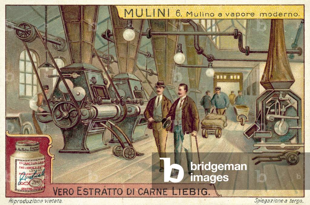 Modern steam-powered mill (chromolitho)