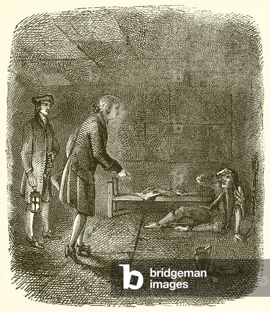 Howard visiting a Prison (engraving)