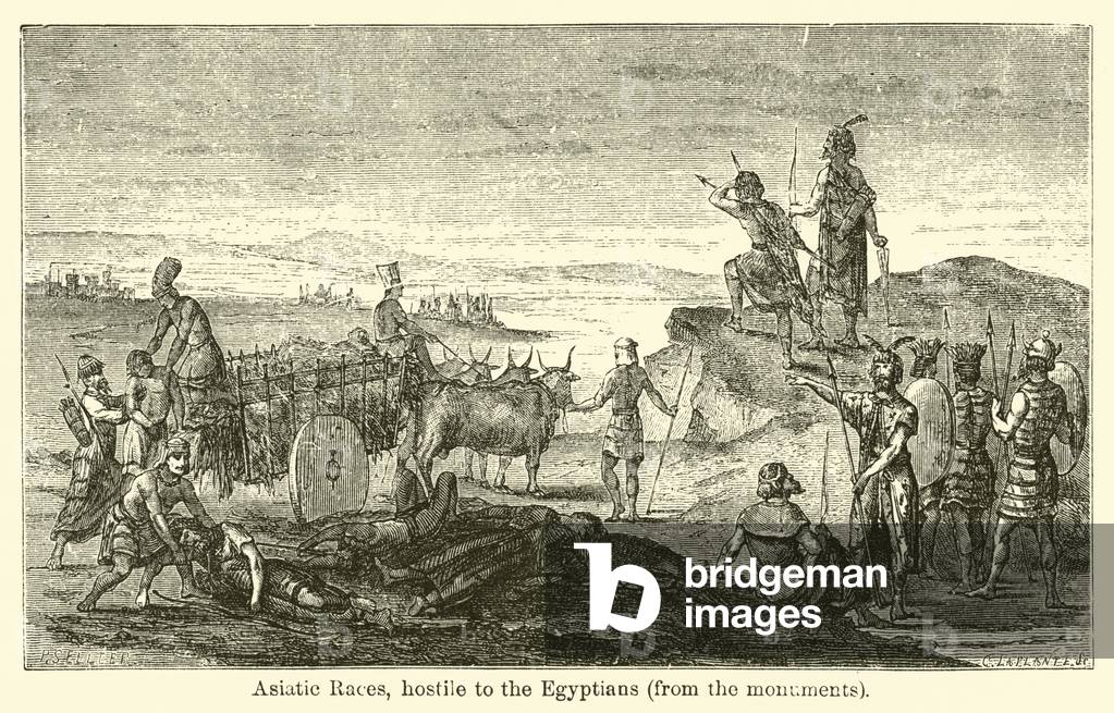 Asiatic Races, hostile to the Egyptians, from the monuments (engraving)
