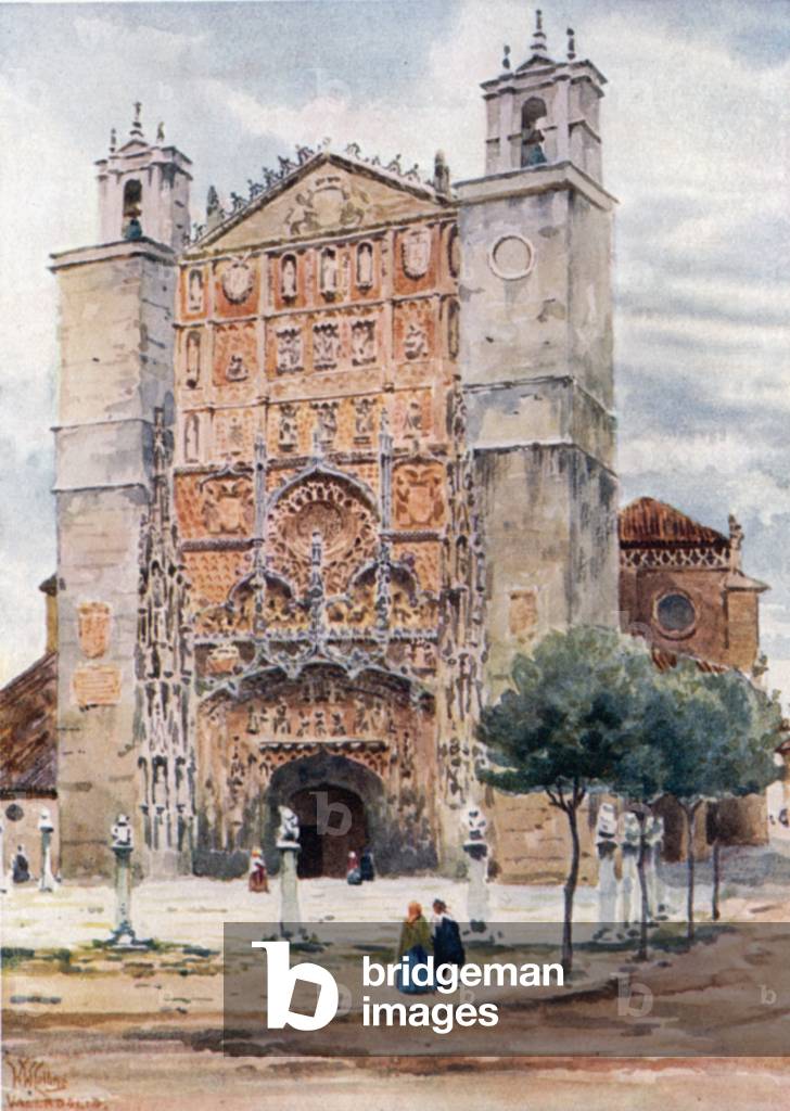 Valladolid, San Pablo (colour litho)