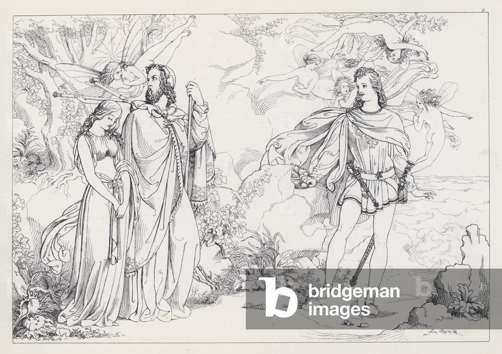 Shakespeare's The Tempest, Act I, Scene 2 (engraving)