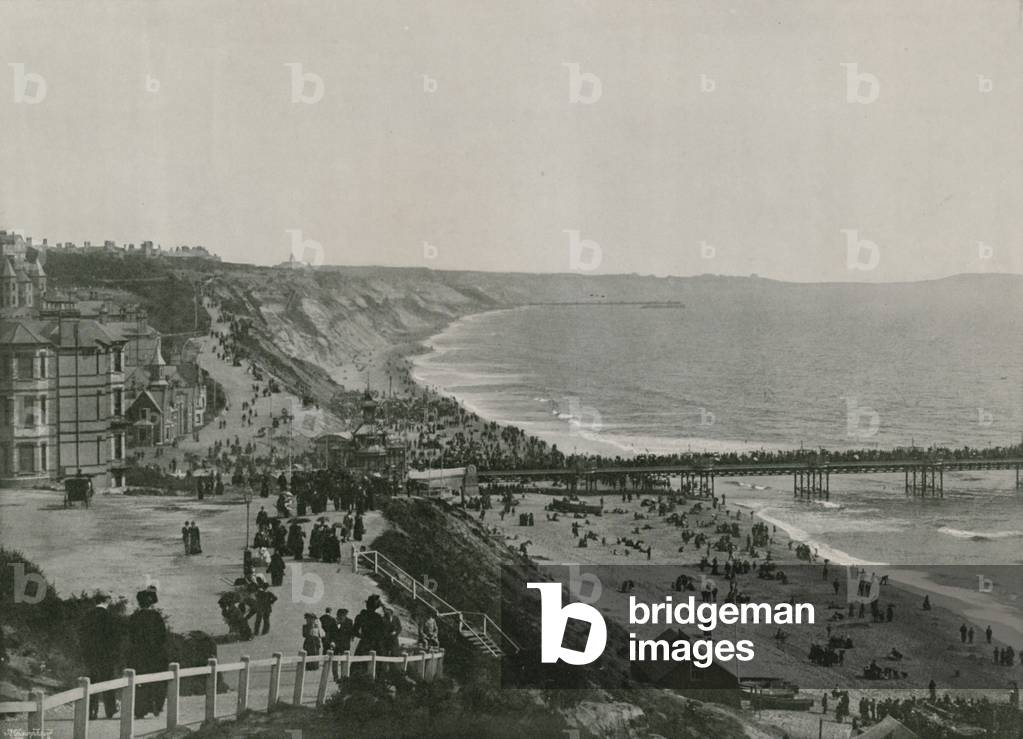 Bournemouth, View from the West Cliff (b/w photo)
