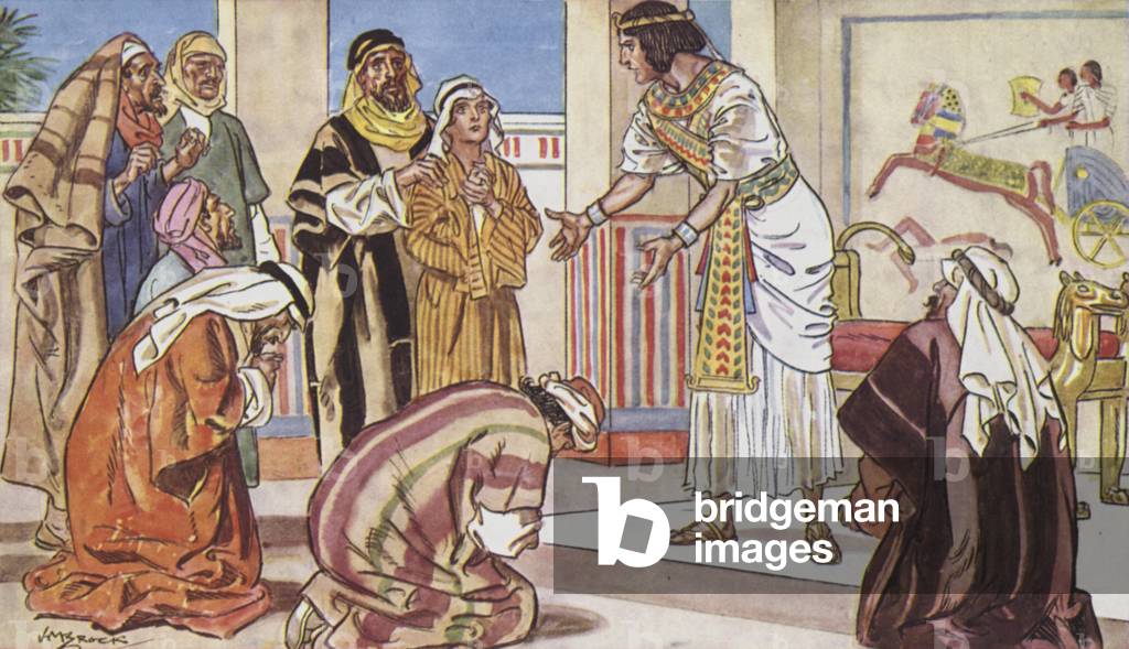 Joseph makes himself known to his Brothers (colour litho)